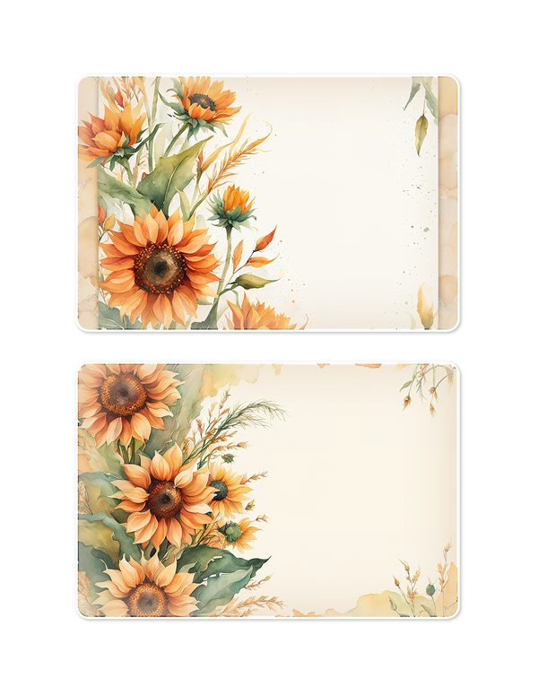 Ephemera Kit: 90 Printable Cards, Tags and Word Strips - Watercolor Sunflowers - Commercial Use — image 20