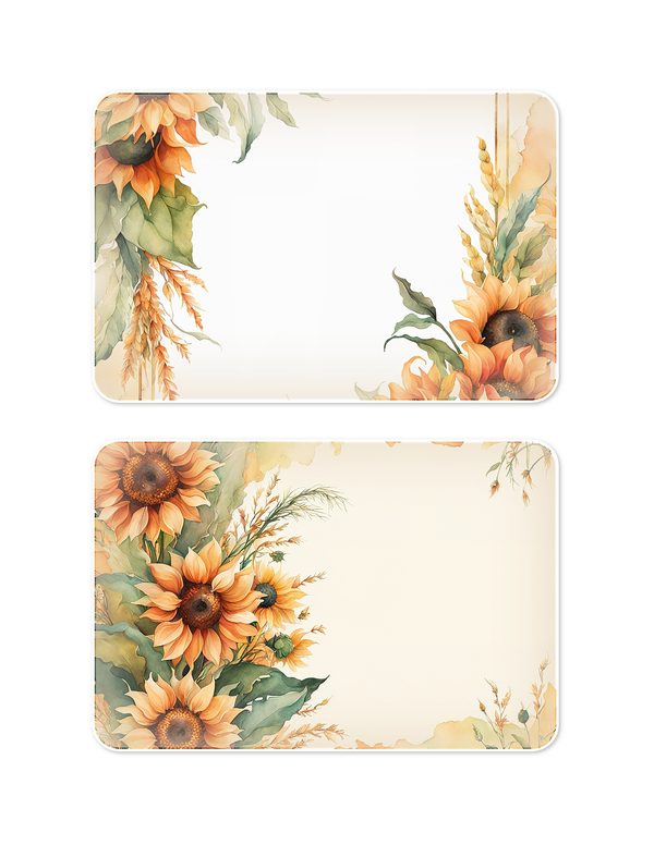 Ephemera Kit: 90 Printable Cards, Tags and Word Strips - Watercolor Sunflowers - Commercial Use — image 21