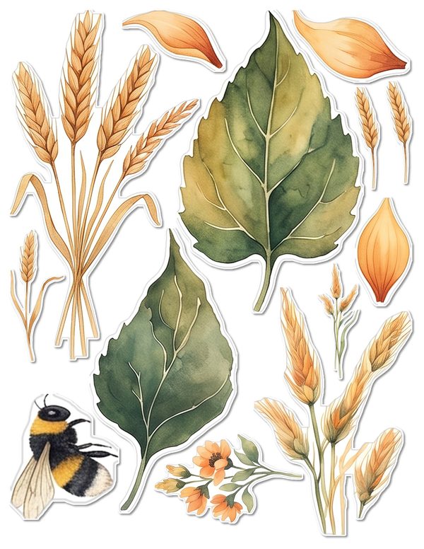 Ephemera Kit: 90 Printable Cards, Tags and Word Strips - Watercolor Sunflowers - Commercial Use — image 56