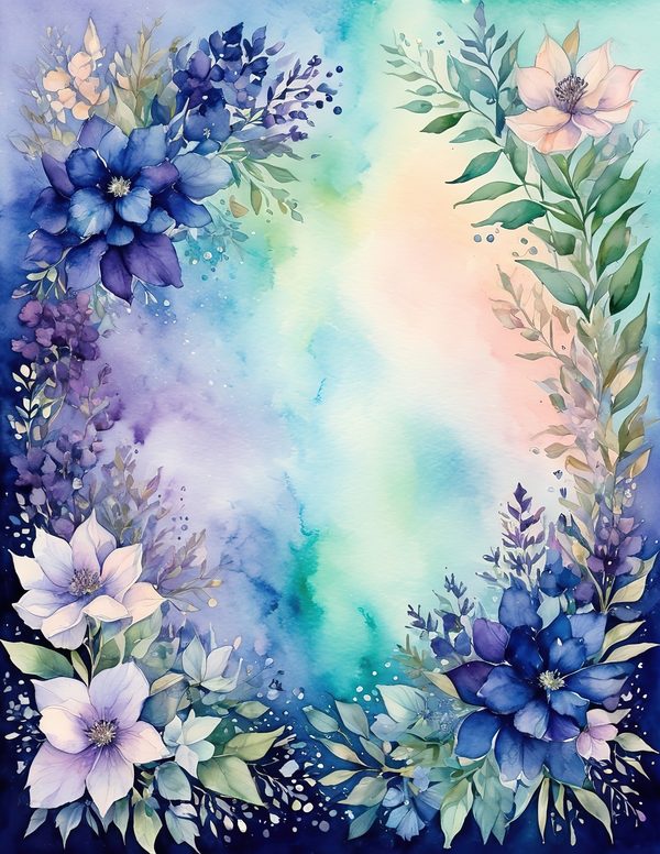 Art Journal and Planner Kit: 102 Printable Pages - Watercolor Delphiniums - Commercial Use — image 13