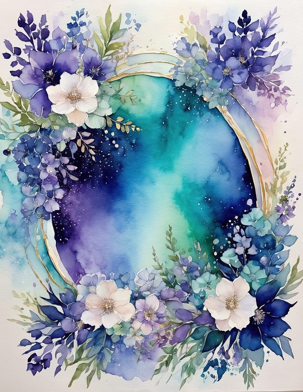 Art Journal and Planner Kit: 102 Printable Pages - Watercolor Delphiniums - Commercial Use — image 22