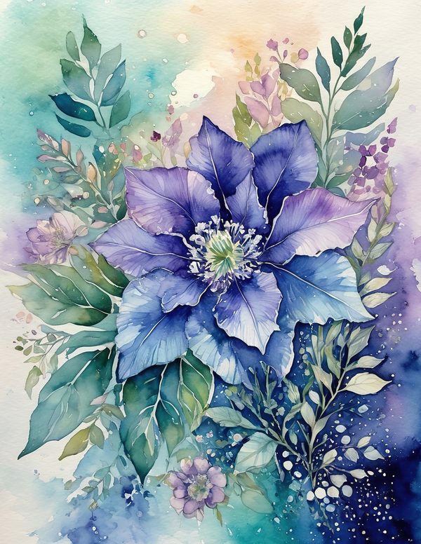 Art Journal and Planner Kit: 102 Printable Pages - Watercolor Delphiniums - Commercial Use — image 28