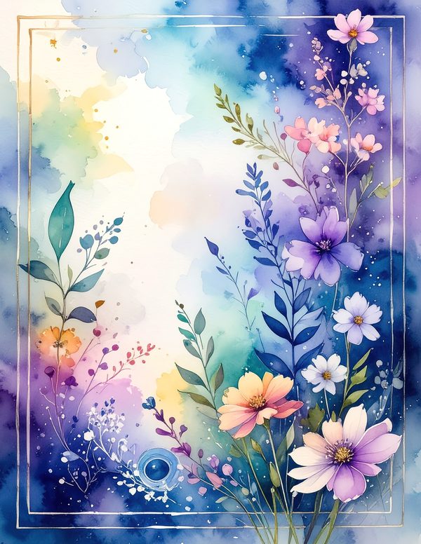 Art Journal and Planner Kit: 102 Printable Pages - Watercolor Delphiniums - Commercial Use — image 39