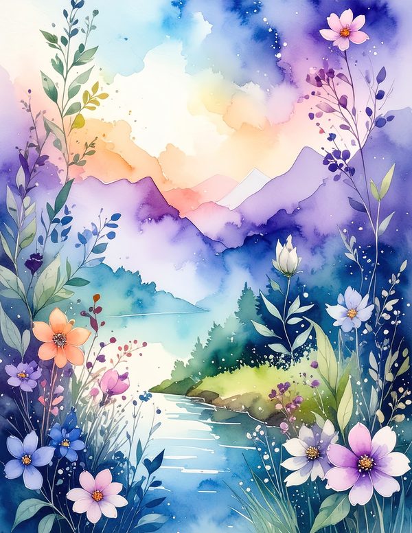 Art Journal and Planner Kit: 102 Printable Pages - Watercolor Delphiniums - Commercial Use — image 48