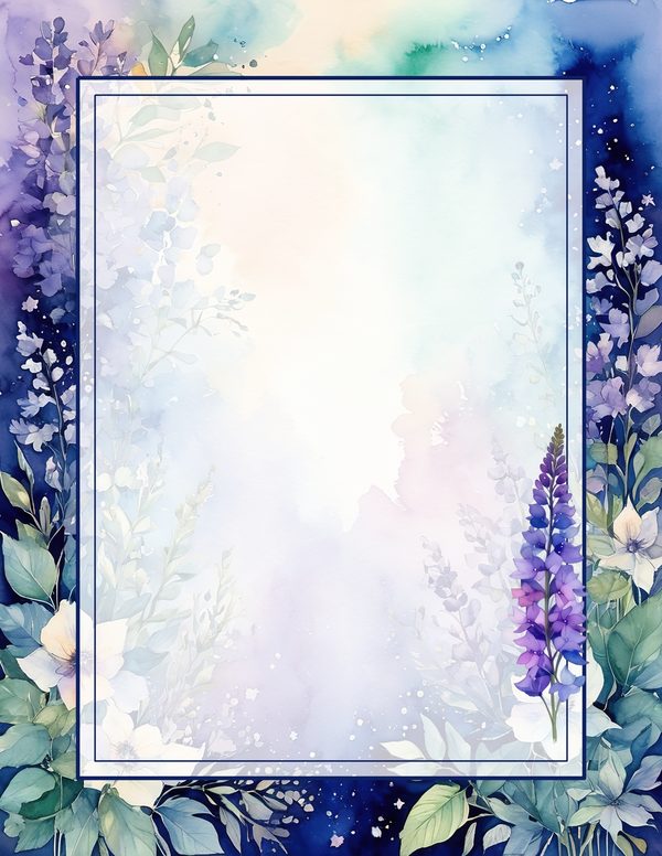 Art Journal and Planner Kit: 102 Printable Pages - Watercolor Delphiniums - Commercial Use — image 51