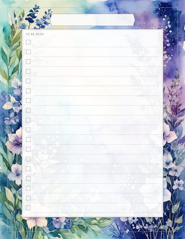 Art Journal and Planner Kit: 102 Printable Pages - Watercolor Delphiniums - Commercial Use — image 53