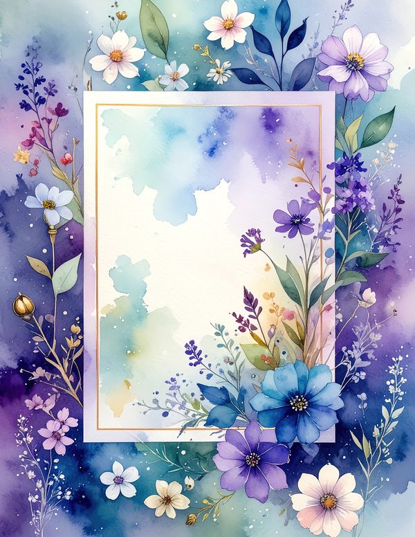 Art Journal and Planner Kit: 102 Printable Pages - Watercolor Delphiniums - Commercial Use — image 54