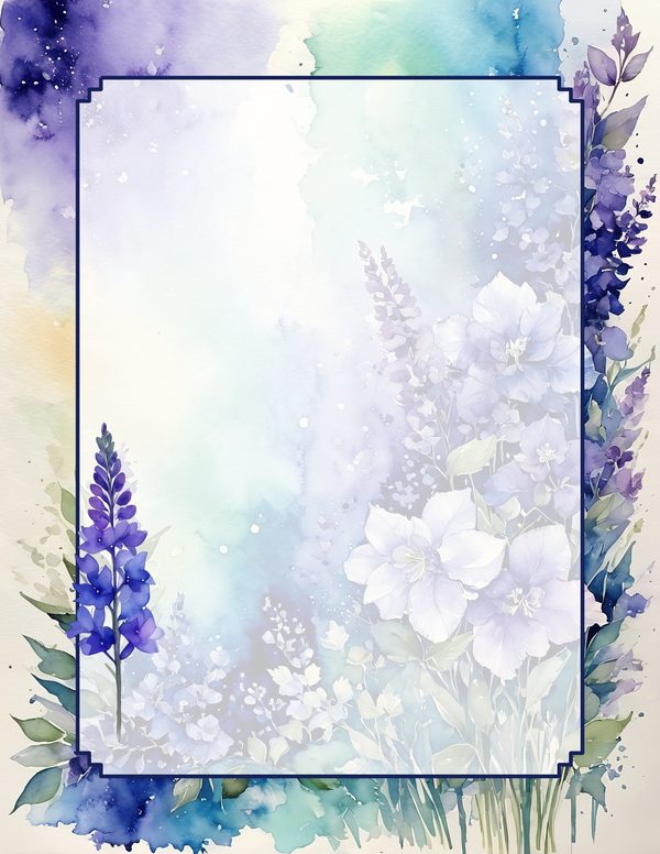 Art Journal and Planner Kit: 102 Printable Pages - Watercolor Delphiniums - Commercial Use — image 56