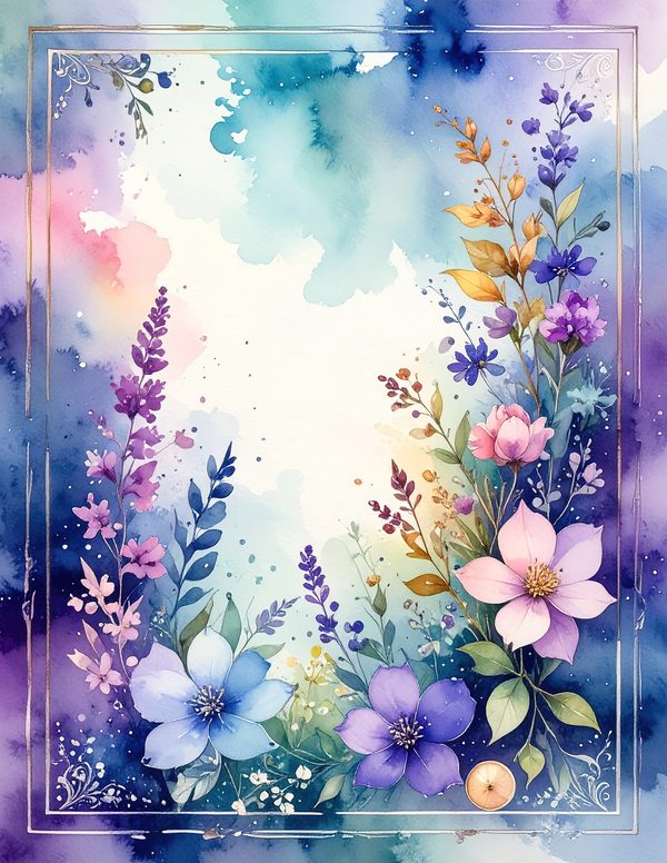 Art Journal and Planner Kit: 102 Printable Pages - Watercolor Delphiniums - Commercial Use — image 58