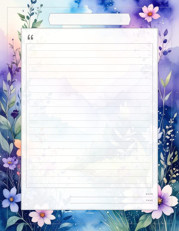 Art Journal and Planner Kit: 102 Printable Pages - Watercolor Delphiniums - Commercial Use — image 64