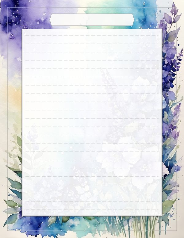 Art Journal and Planner Kit: 102 Printable Pages - Watercolor Delphiniums - Commercial Use — image 86