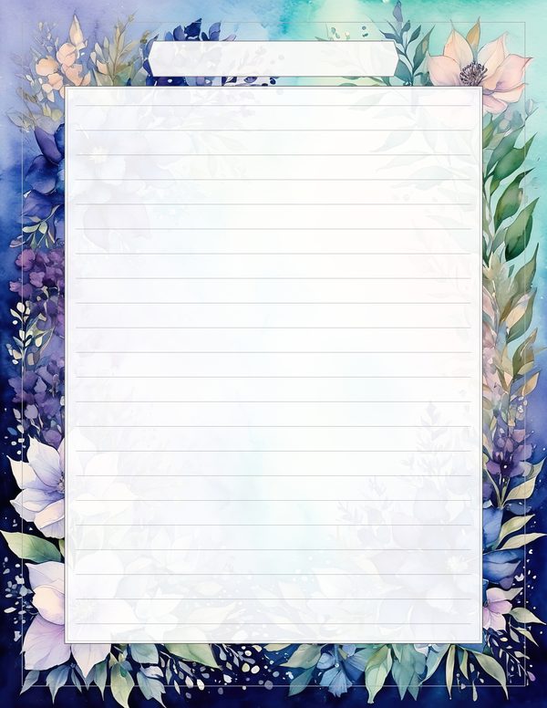 Art Journal and Planner Kit: 102 Printable Pages - Watercolor Delphiniums - Commercial Use — image 87