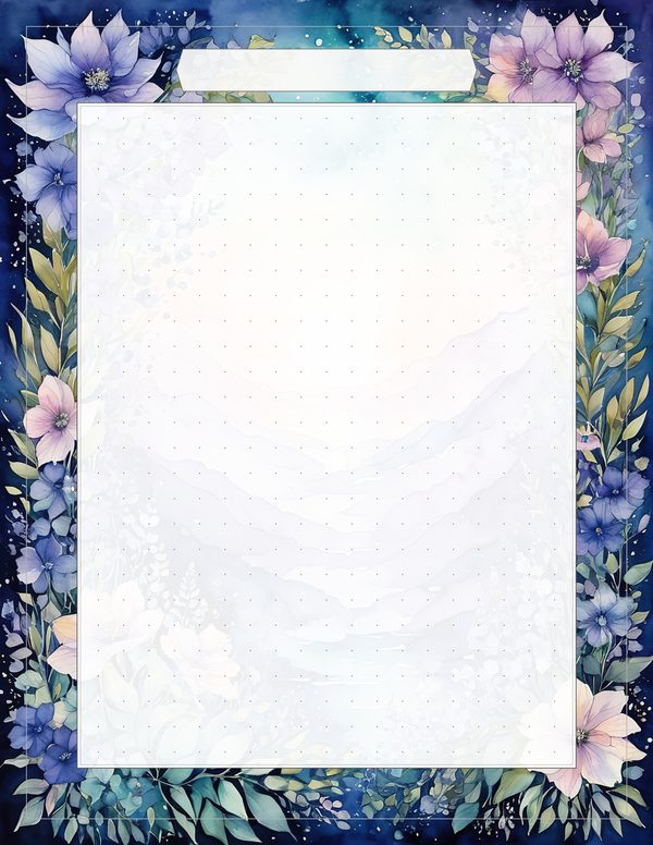 Art Journal and Planner Kit: 102 Printable Pages - Watercolor Delphiniums - Commercial Use — image 88