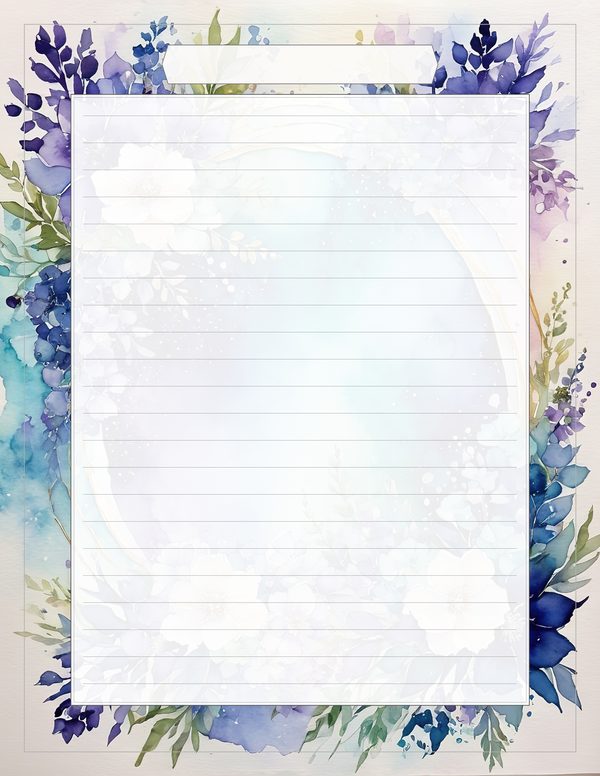 Art Journal and Planner Kit: 102 Printable Pages - Watercolor Delphiniums - Commercial Use — image 89