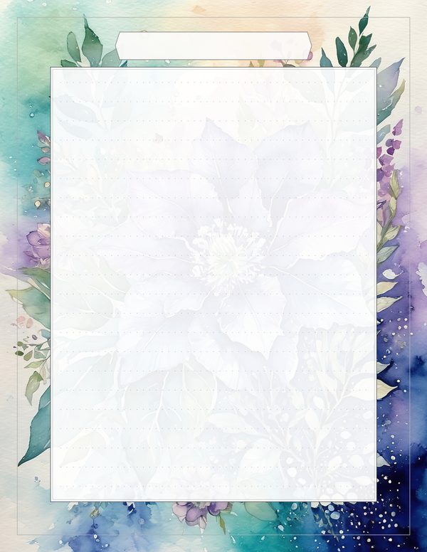 Art Journal and Planner Kit: 102 Printable Pages - Watercolor Delphiniums - Commercial Use — image 90