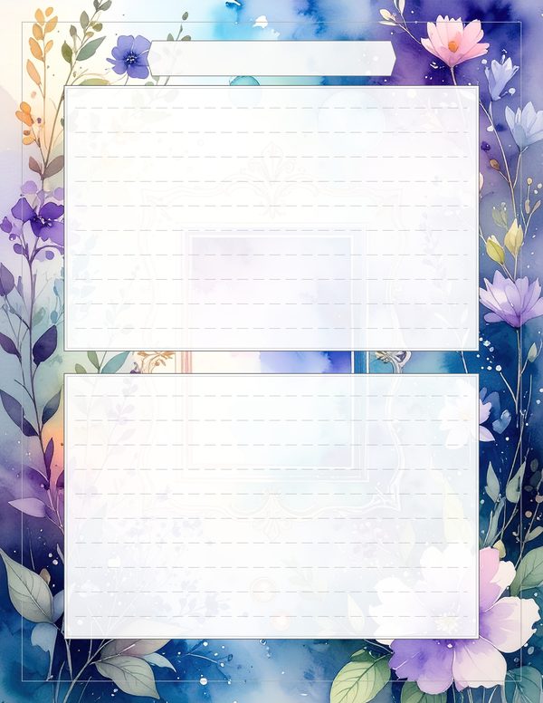 Art Journal and Planner Kit: 102 Printable Pages - Watercolor Delphiniums - Commercial Use — image 93
