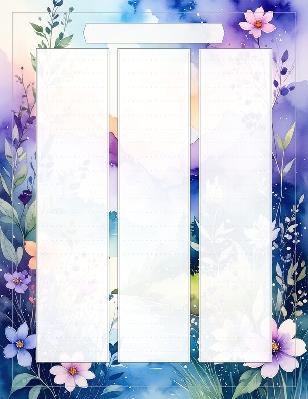 Art Journal and Planner Kit: 102 Printable Pages - Watercolor Delphiniums - Commercial Use — image 94