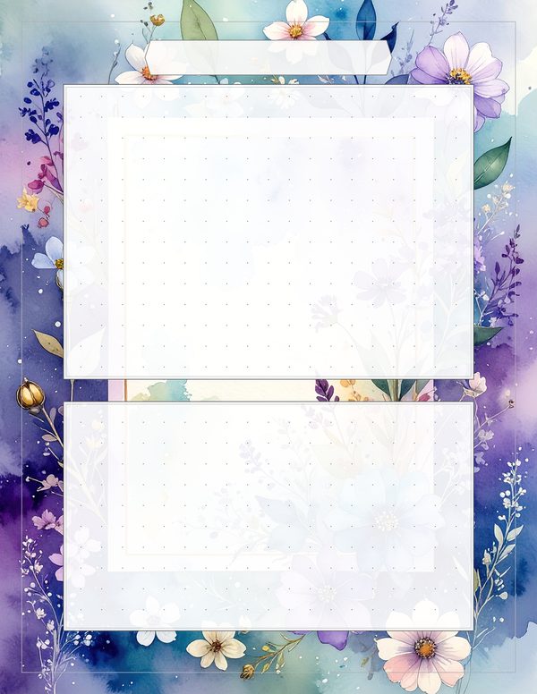 Art Journal and Planner Kit: 102 Printable Pages - Watercolor Delphiniums - Commercial Use — image 95