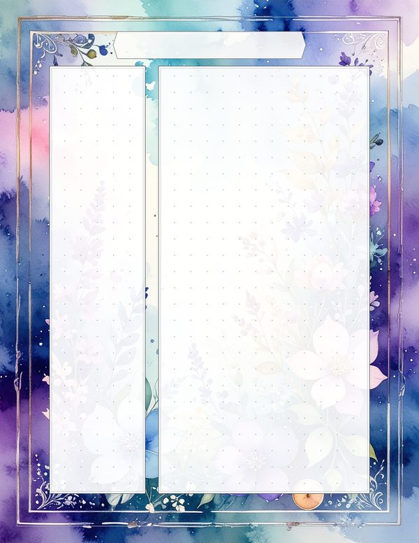Art Journal and Planner Kit: 102 Printable Pages - Watercolor Delphiniums - Commercial Use — image 96