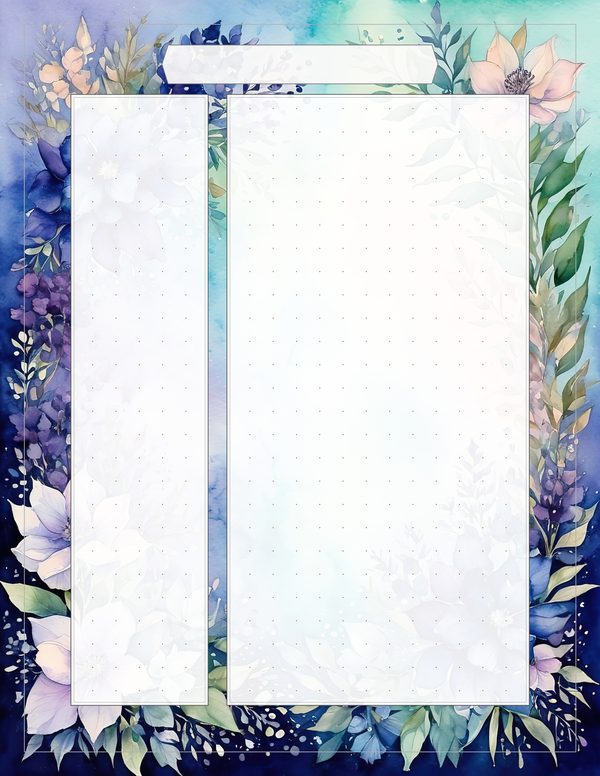 Art Journal and Planner Kit: 102 Printable Pages - Watercolor Delphiniums - Commercial Use — image 99