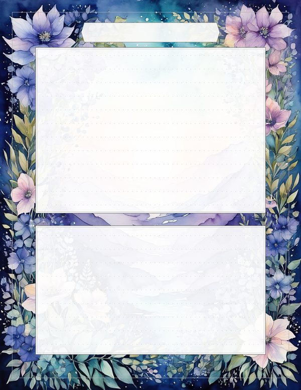 Art Journal and Planner Kit: 102 Printable Pages - Watercolor Delphiniums - Commercial Use — image 100
