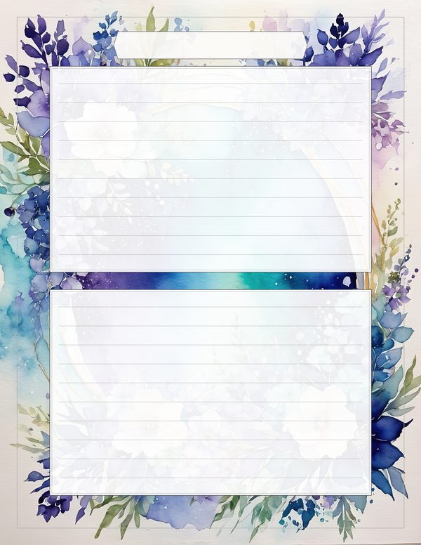 Art Journal and Planner Kit: 102 Printable Pages - Watercolor Delphiniums - Commercial Use — image 101