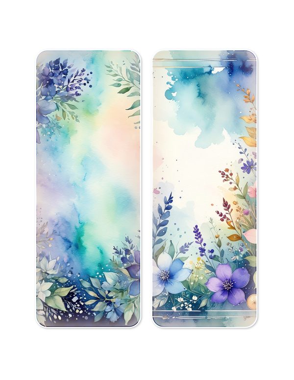 Ephemera Kit: 96 Printable Cards, Tags and Word Strips - Watercolor Delphiniums - Commercial Use — image 15