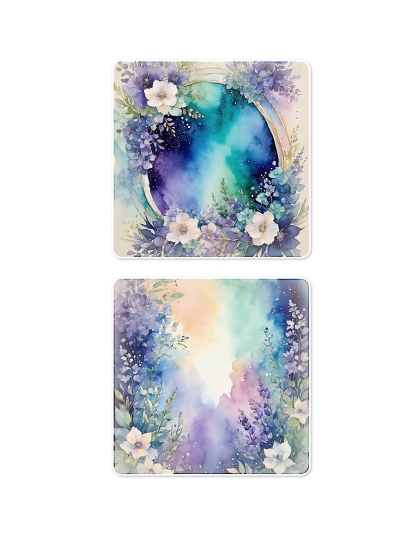 Ephemera Kit: 96 Printable Cards, Tags and Word Strips - Watercolor Delphiniums - Commercial Use — image 17