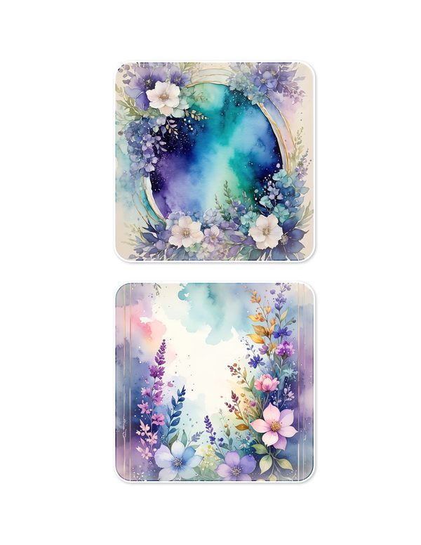 Ephemera Kit: 96 Printable Cards, Tags and Word Strips - Watercolor Delphiniums - Commercial Use — image 18