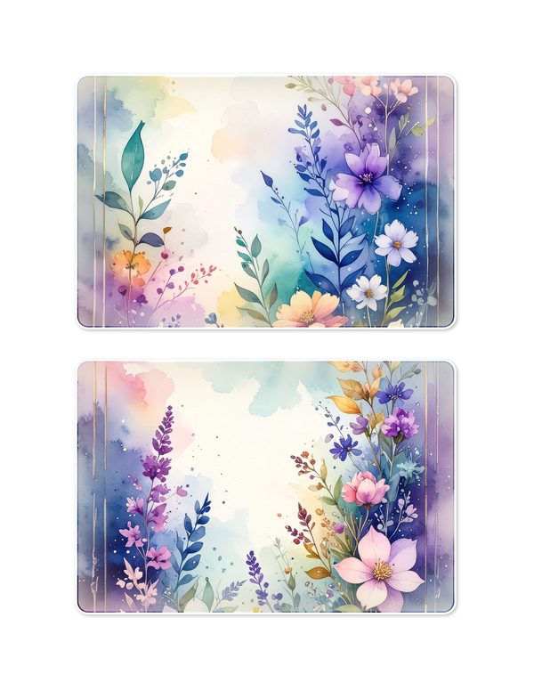 Ephemera Kit: 96 Printable Cards, Tags and Word Strips - Watercolor Delphiniums - Commercial Use — image 20