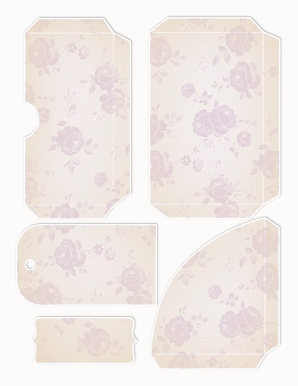 Ephemera Kit: 96 Printable Cards, Tags and Word Strips - Watercolor Delphiniums - Commercial Use — image 89