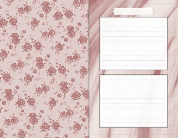 Journal Spreads: 60 Open Book Planner Pages - Watercolor Peonies - Commercial Use — image 27