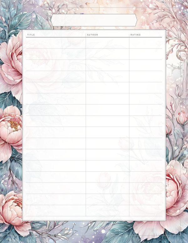 Art Journal and Planner Kit: 103 Printable Pages - Watercolor Peonies - Commercial Use — image 53