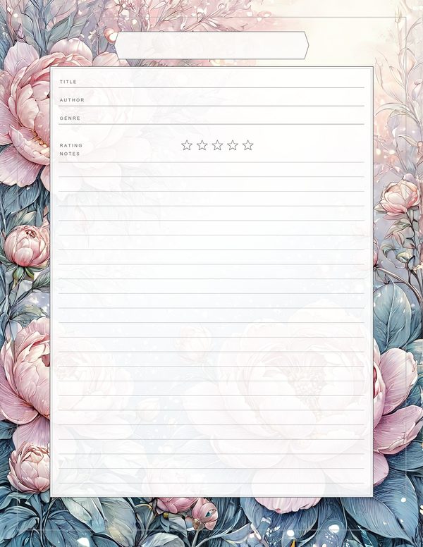 Art Journal and Planner Kit: 103 Printable Pages - Watercolor Peonies - Commercial Use — image 57