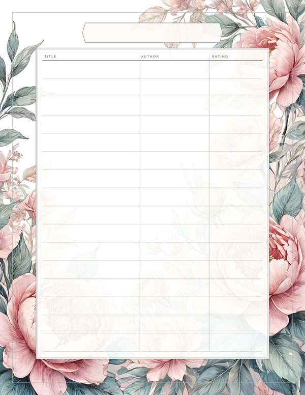 Art Journal and Planner Kit: 103 Printable Pages - Watercolor Peonies - Commercial Use — image 81
