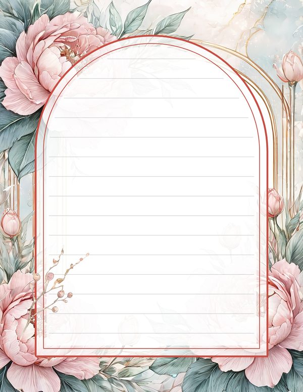 Art Journal and Planner Kit: 103 Printable Pages - Watercolor Peonies - Commercial Use — image 82
