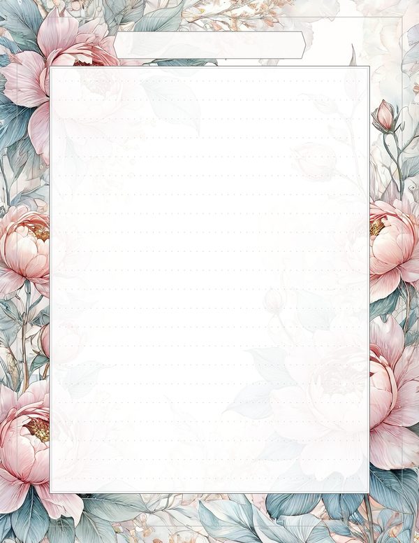 Art Journal and Planner Kit: 103 Printable Pages - Watercolor Peonies - Commercial Use — image 86