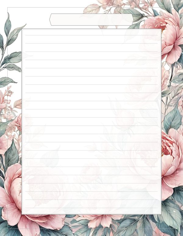 Art Journal and Planner Kit: 103 Printable Pages - Watercolor Peonies - Commercial Use — image 87