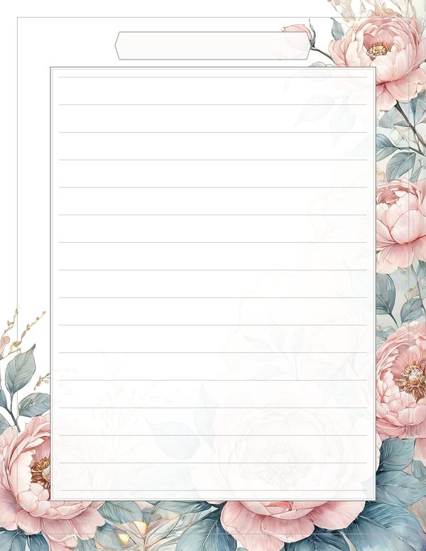Art Journal and Planner Kit: 103 Printable Pages - Watercolor Peonies - Commercial Use — image 88