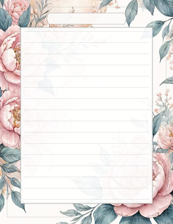 Art Journal and Planner Kit: 103 Printable Pages - Watercolor Peonies - Commercial Use — image 90