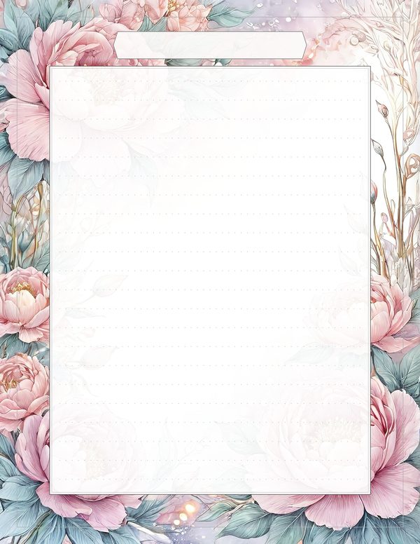 Art Journal and Planner Kit: 103 Printable Pages - Watercolor Peonies - Commercial Use — image 93