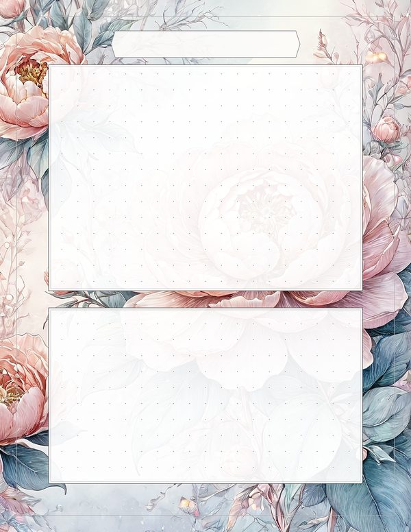 Art Journal and Planner Kit: 103 Printable Pages - Watercolor Peonies - Commercial Use — image 97