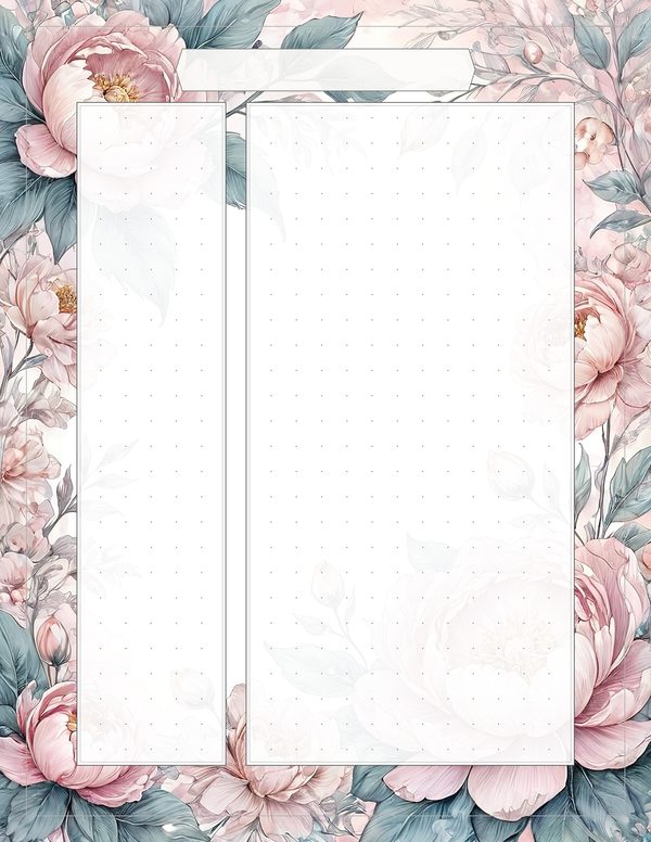 Art Journal and Planner Kit: 103 Printable Pages - Watercolor Peonies - Commercial Use — image 98