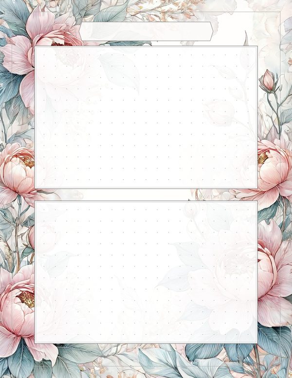 Art Journal and Planner Kit: 103 Printable Pages - Watercolor Peonies - Commercial Use — image 99