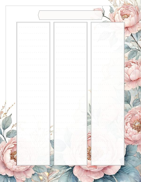Art Journal and Planner Kit: 103 Printable Pages - Watercolor Peonies - Commercial Use — image 101