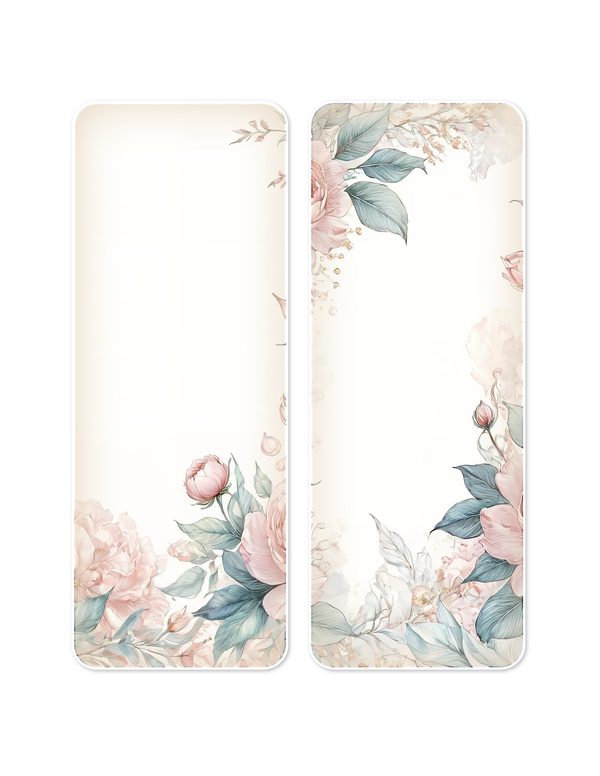 Ephemera Kit: 92 Printable Cards, Tags and Word Strips - Watercolor Peonies - Commercial Use — image 15