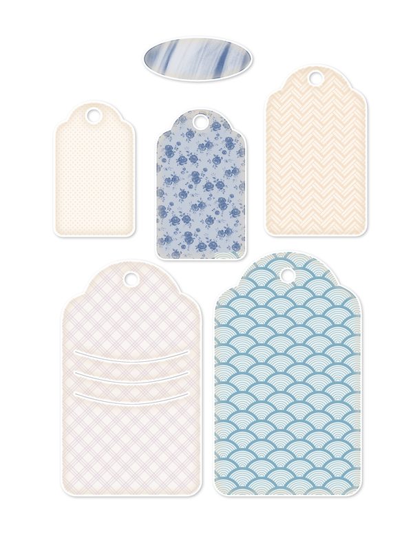 Ephemera Kit: 92 Printable Cards, Tags and Word Strips - Watercolor Peonies - Commercial Use — image 48