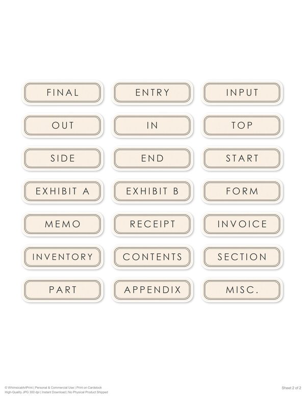 Ephemera Kit: 92 Printable Cards, Tags and Word Strips - Watercolor Peonies - Commercial Use — image 66