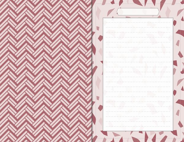 Journal Spreads: 60 Open Book Planner Pages - Crimson Peonies - Commercial Use — image 2