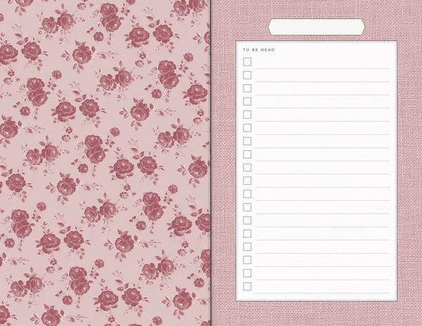 Journal Spreads: 60 Open Book Planner Pages - Crimson Peonies - Commercial Use — image 3